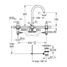 Grohe ATRİO 3 DELİKLİ LAVABO BATARYASI 1/2″ M-BOYUT