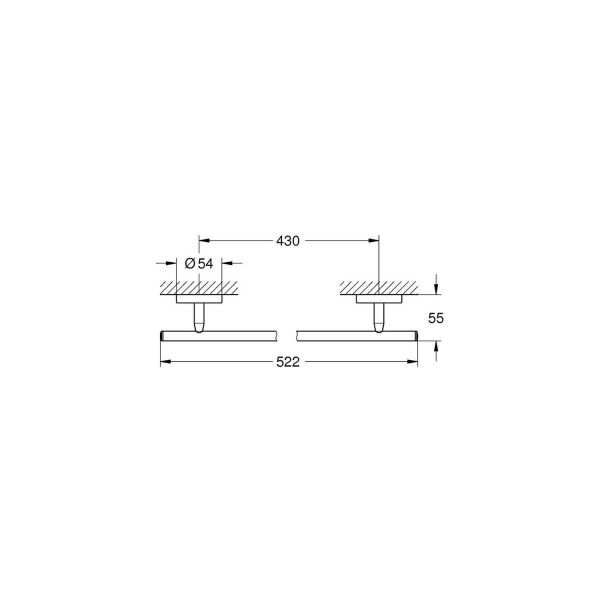 Grohe Baucosmopolitan Havluluk, 52 cm
