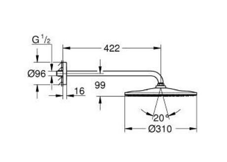Grohe Rainshower Duş Başlığı - 26558GN0
