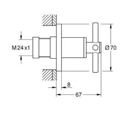 Grohe Atrio Stop Valf - 29396AL0