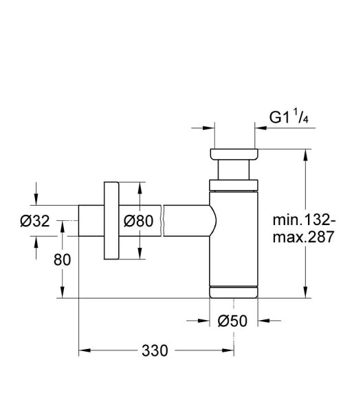 Grohe Sifon 1/4'' Mat Siyah - 29509KF0