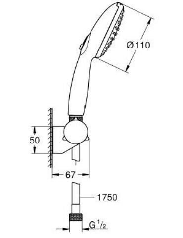 Grohe Tempesta 100 El Duşu Seti 2 Akışlı - 27601003