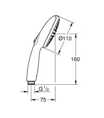 Grohe Tempesta 100 El Duşu 2 Akışlı - 2759730E