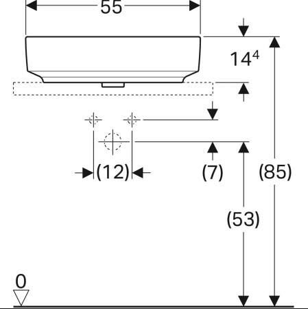 Geberit VariForm Çanak Lavabo, 55x40 cm - 500.779.01.2