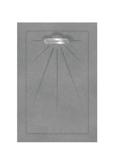 Aquanit 80x135 Arc Gri Multi Masif Lineer +Sifon