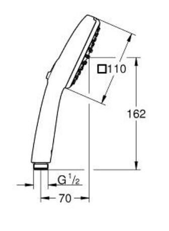 Grohe Tempesta Cube 110 El Duşu 2 Akışlı - 269022433