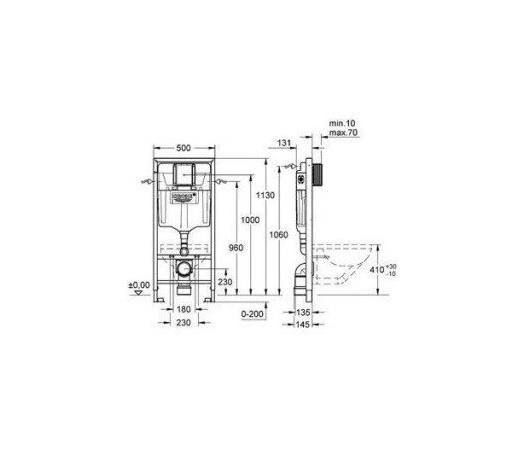 Grohe Rapid Sl Gömme Rezervuar Pnömatik Alçıpan Tipi 13 cm - 38528001