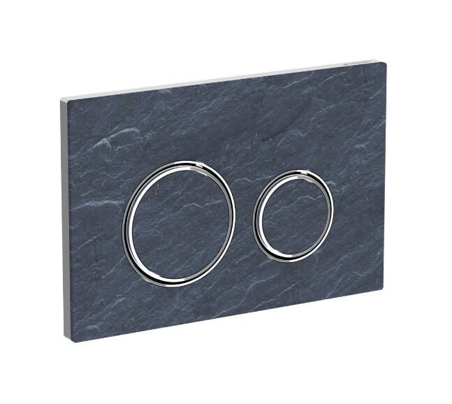 Geberit SIGMA21 Kumanda Kapağı, Çift Basmalı (Krom Basma Buton), Arduvaz - 115.884.JM.1