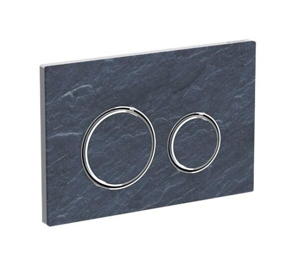 Geberit SIGMA21 Kumanda Kapağı, Çift Basmalı (Krom Basma Buton), Arduvaz - 115.884.JM.1