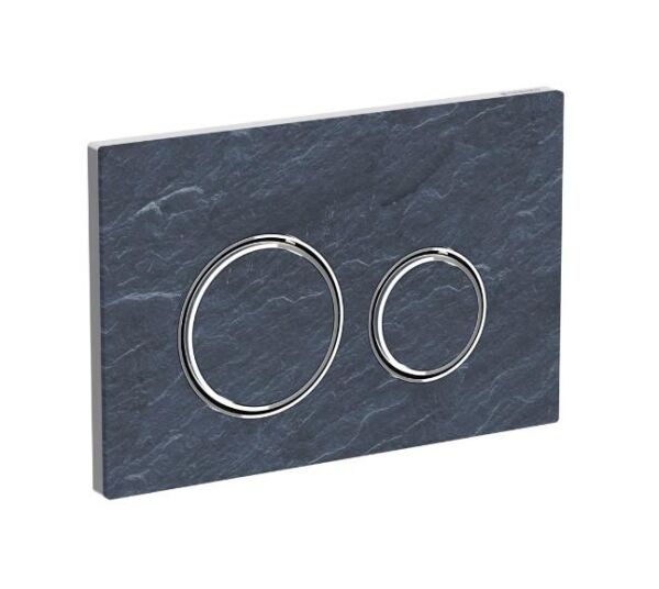 Geberit SIGMA21 Kumanda Kapağı, Çift Basmalı (Krom Basma Buton), Arduvaz - 115.884.JM.1