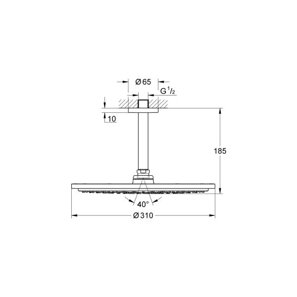 Grohe Rainshower Cosmopolitan Tepe Duşu 30 cm - 26067DL0