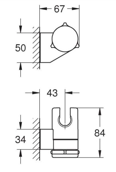 Grohe Tempesta Hareketli El Duşu Askısı - 27595001