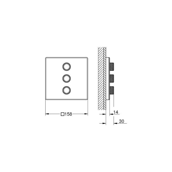 Grohe Grohtherm Smartcontrol Üç Noktadan Akış Kontrollü Kumanda - 29158LS0