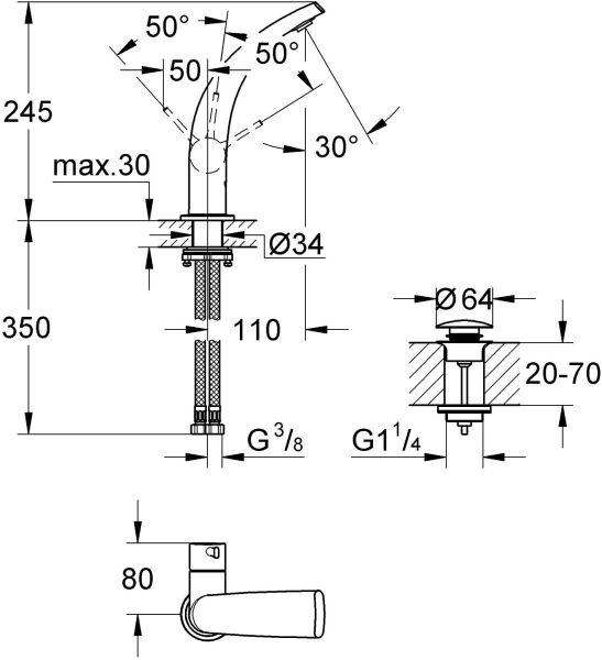 GROHE ONDUS LAVABO BATARYASI - 32125000