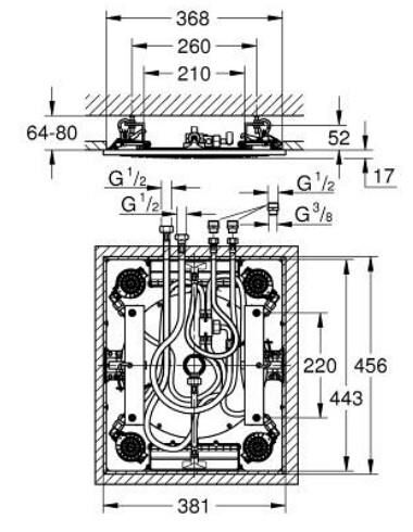 Grohe Rainshower Aqua 15'' Tepe Duşu 3 Akışlı - 26888000
