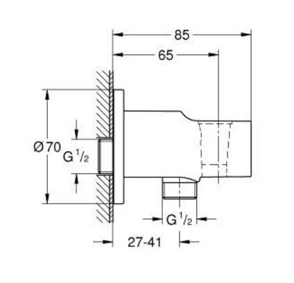 Grohe Tempesta Duş Çıkış Dirseği Mat Siyah - 286282431