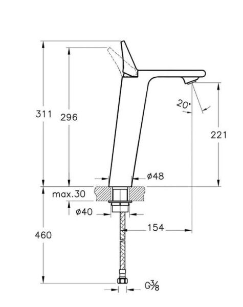 Vitra Memorıa Lavabo Bataryası (Yüksek) A42331