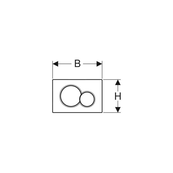 Geberit SIGMA01 Kumanda Kapağı Çift Basmalı, Mat Krom - Temizliği Kolay Kaplama - 115.770.JQ.5