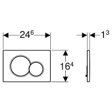 Geberit SIGMA01 Kumanda Kapağı Çift Basmalı, Mat Krom - Temizliği Kolay Kaplama - 115.770.JQ.5